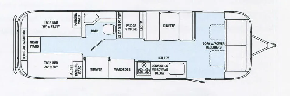Airstream Classic 30 floor plan