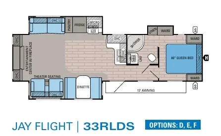 2014 Jayco Jay Flight 33RLDS - Floor plan