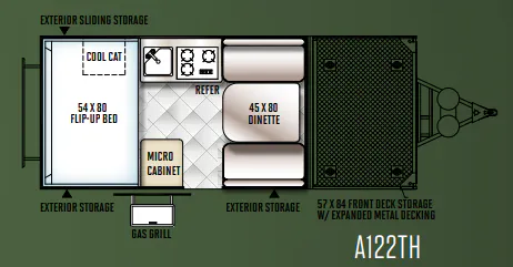 Forest River Rockwood Hard Side A122TH floor plan