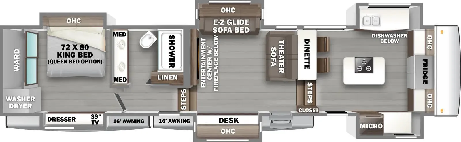2025 Forest River RiverStone 421FK - Floor plan