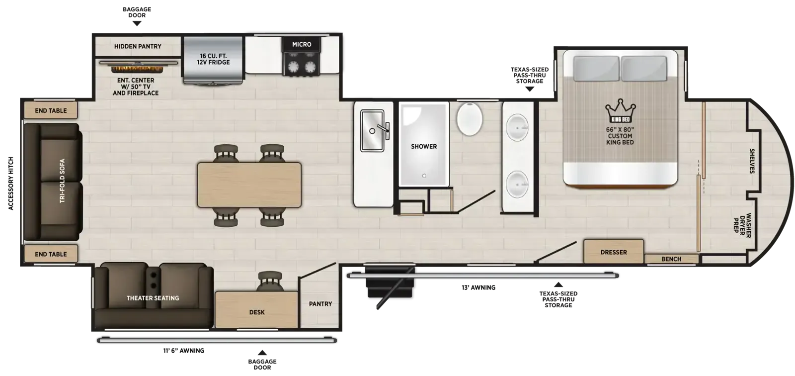 Forest River Salem Hemisphere 321DRL floor plan