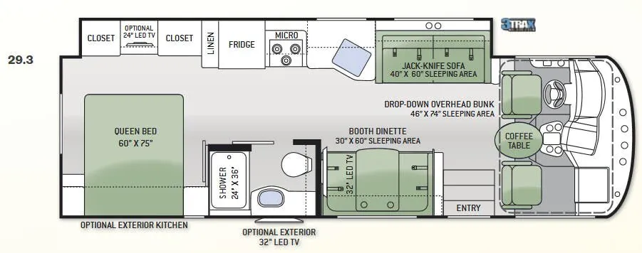 Thor Motor Coach A.C.E. 29.3 floor plan