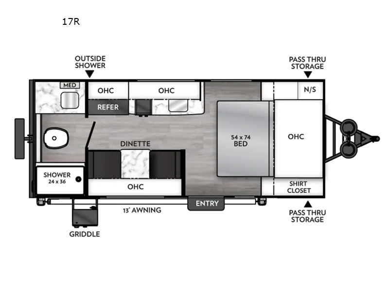 2027 Coachmen Remote 17R - Floor plan