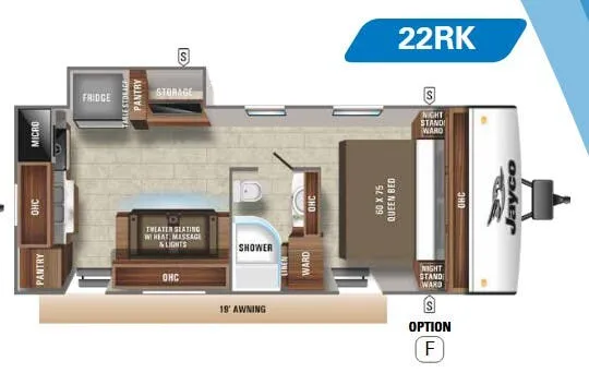 Jayco Jay Feather 22RK floor plan