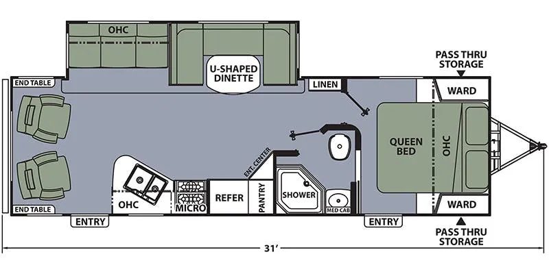 2016 Coachmen Apex Ultra Lite 279RLSS - Floor plan