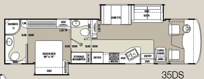 Coachmen Mirada 35DS floor plan