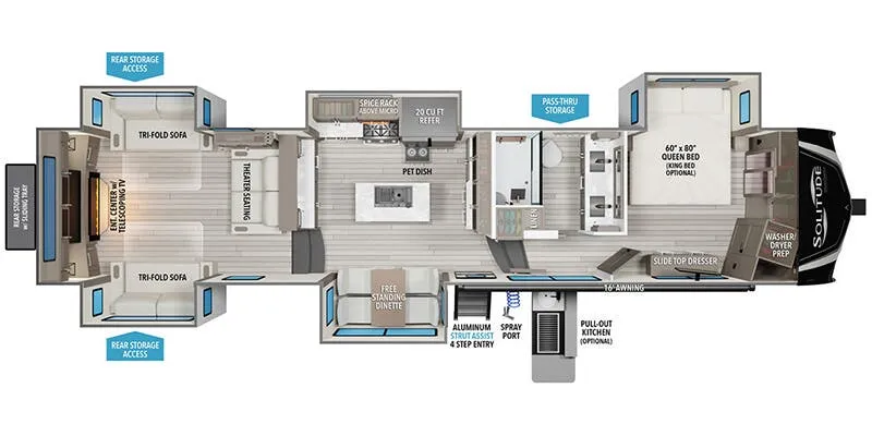 2025 Grand Design Solitude 376RD floor plan