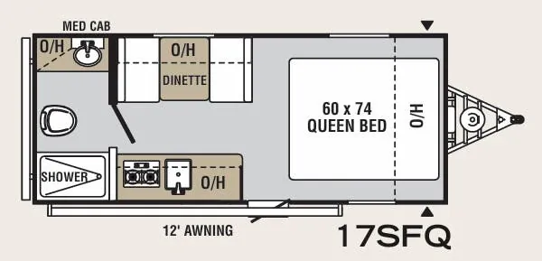Forest River Viking Saga 17SFQ floor plan