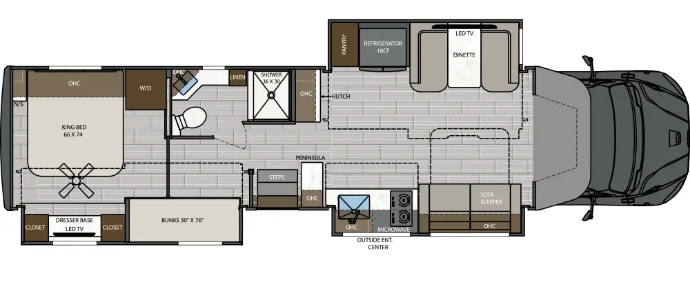 2027 Renegade RV Verona LE 40LBH floor plan