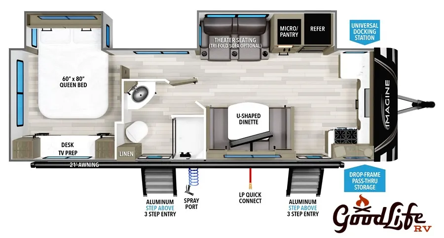2024 Grand Design Imagine 2660BS floor plan