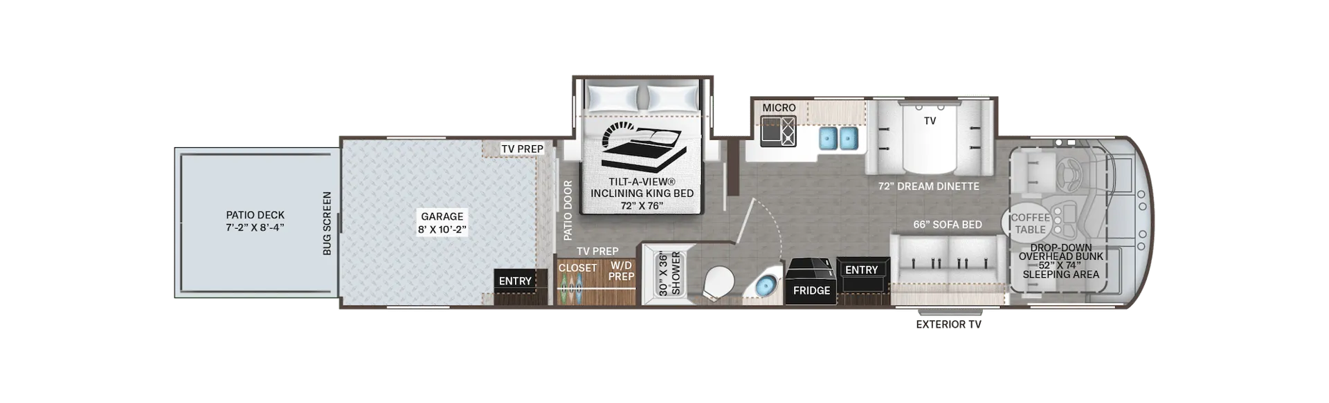 Thor Motor Coach Outlaw Wild West 38K floor plan