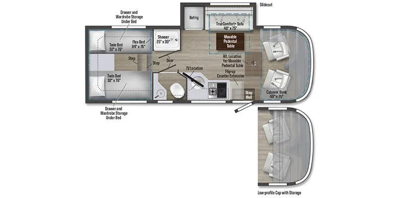 2026 Winnebago View 24R - Floor plan