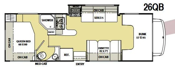 Coachmen Freelander 26QB floor plan