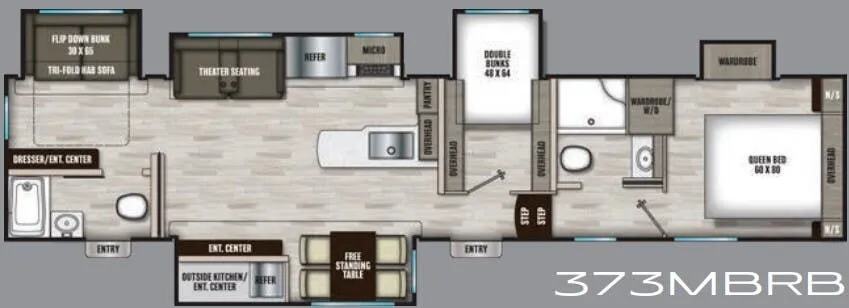 Coachmen Chaparral 373MBRB floor plan