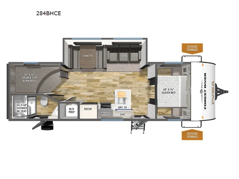 2026 Forest River Puma Camping Edition 284BHCE - Floor plan