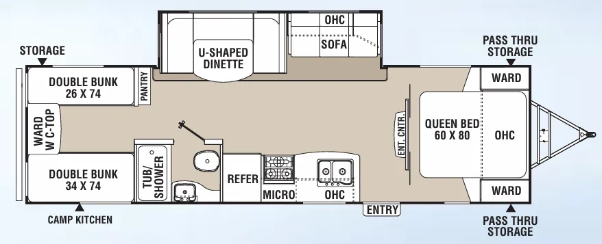 Coachmen Freedom Express Maple Leaf Edition 292 BHDS floor plan