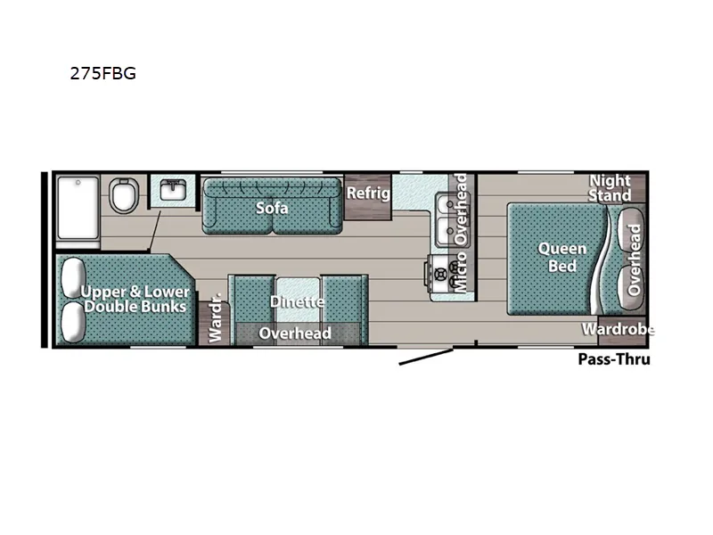 2026 Gulf Stream RV Ameri-Lite Ultra Lite 275FBG - Floor plan