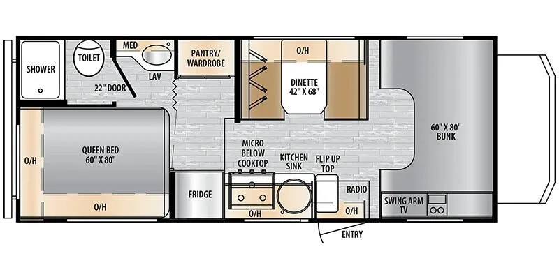 2025 East to West Entrada 210NS - Floor plan