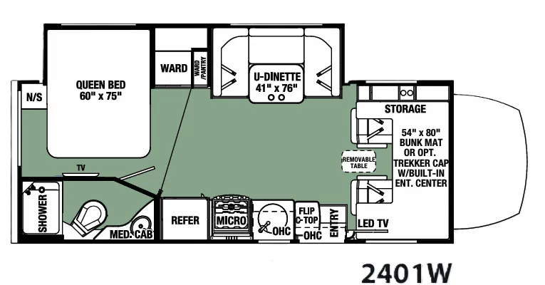 2019 Forest River Forester MBS 2401WS - Floor plan