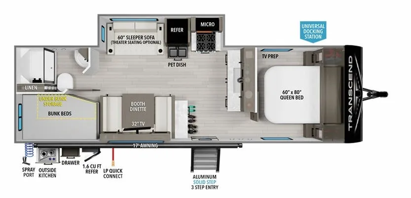 Grand Design Transcend Xplor 261BH floor plan