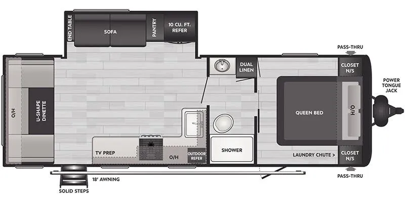 Keystone Hideout West 25RDSWE floor plan