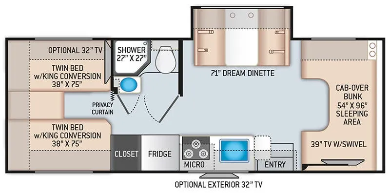 2023 Thor Motor Coach Chateau 25V floor plan