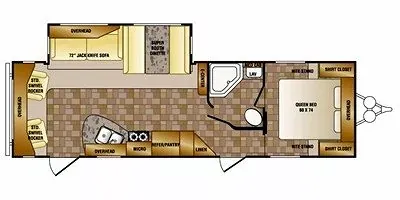 2015 Crossroads RV Zinger 270 RL - Floor plan