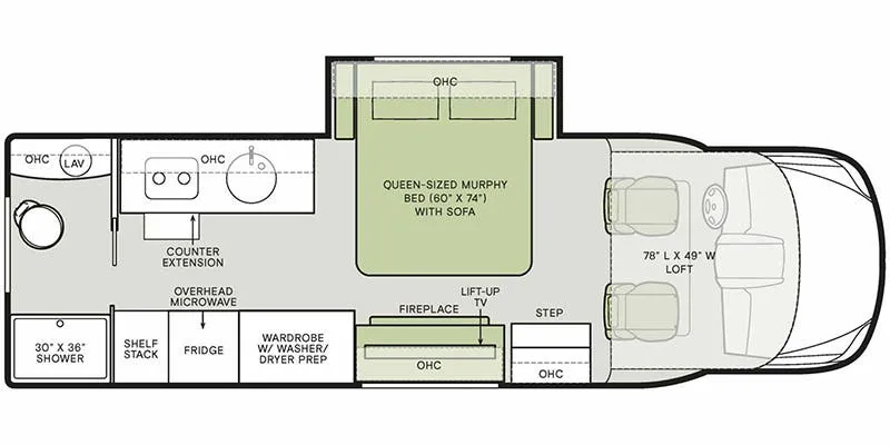2024 Tiffin Wayfarer 25 JW floor plan