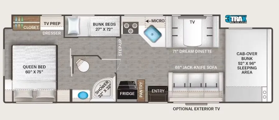 2026 Thor Motor Coach Chateau 31E - Floor plan
