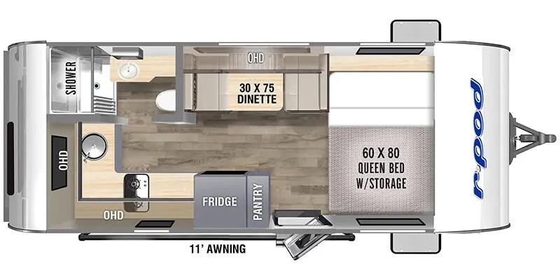 Forest River R-Pod Hood River Edition RP-194C floor plan