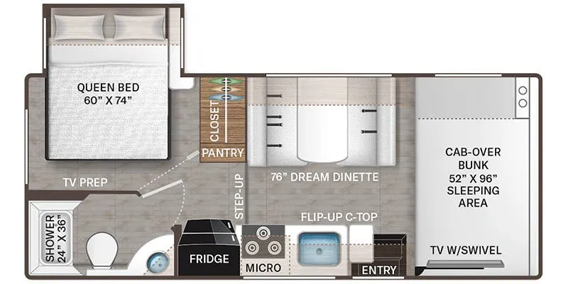 Thor Motor Coach Freedom Elite 22FE floor plan
