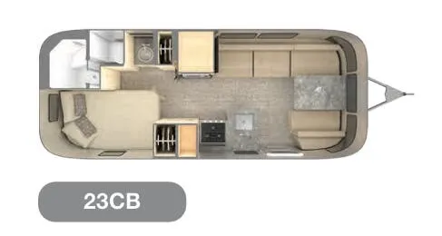Airstream Flying Cloud 23CB floor plan