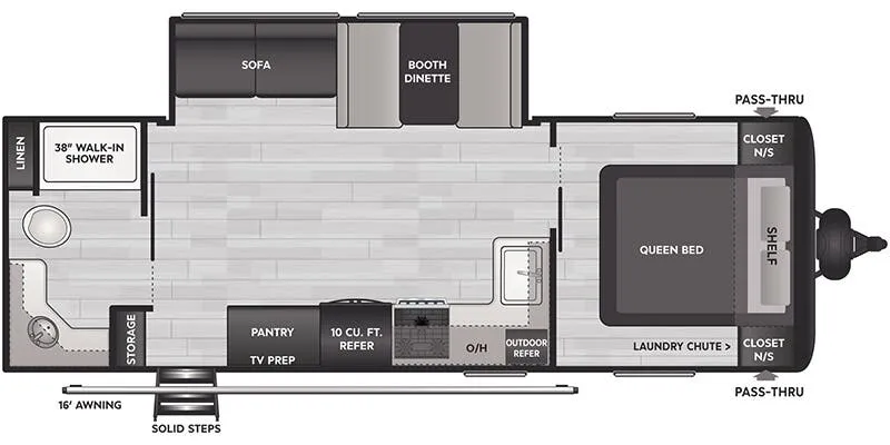 Keystone Hideout West 24RBSWE floor plan