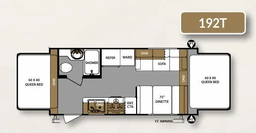 Forest River Surveyor 192T floor plan