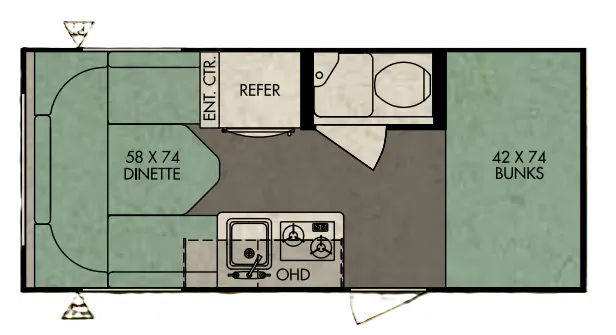 Forest River R-Pod RP-172 floor plan