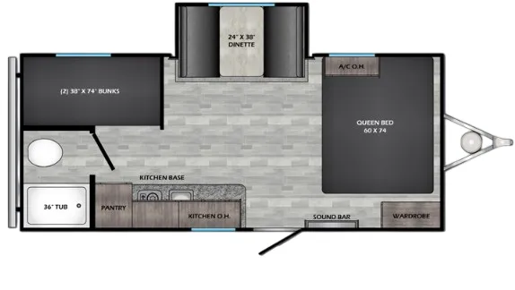 CrossRoads Zinger Lite 18BS floor plan