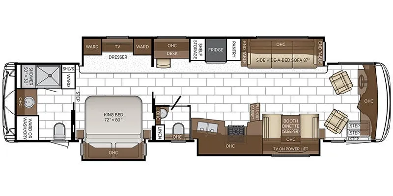 Newmar Ventana 4068 floor plan