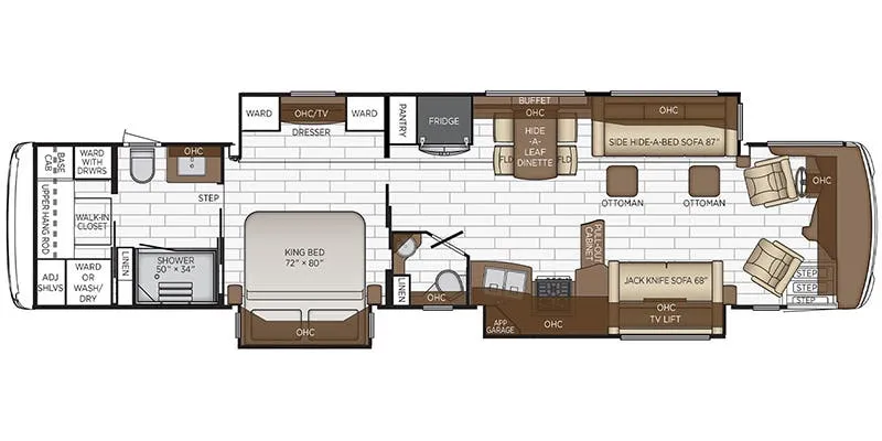 2018 Newmar Dutch Star 4362 floor plan