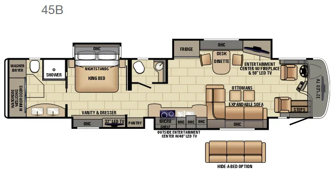 Entegra Coach Cornerstone 45B floor plan