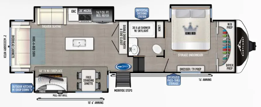 East to West Tandara 321RL-OK floor plan