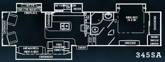 Coachmen Brookstone 345SA floor plan
