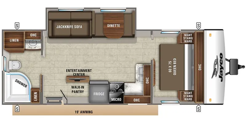 2020 Jayco Jay Feather 25RB floor plan