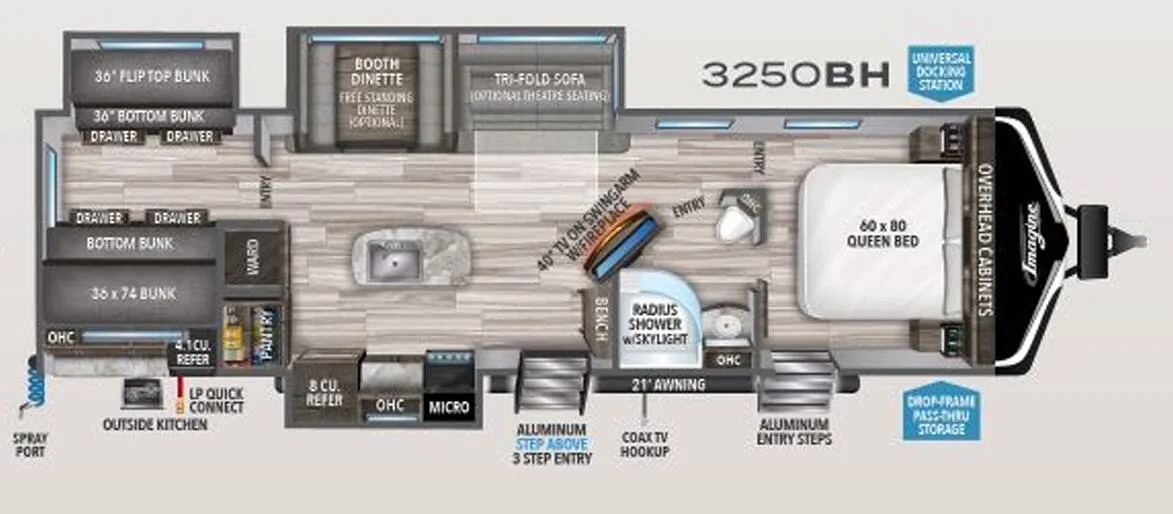 Grand Design Imagine 3250BH floor plan