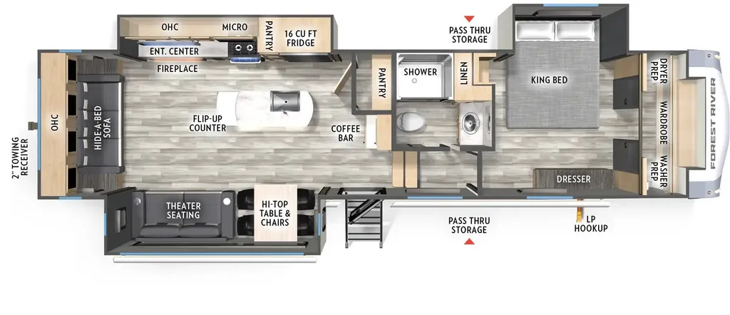 2026 Forest River Cardinal 32LIVE floor plan
