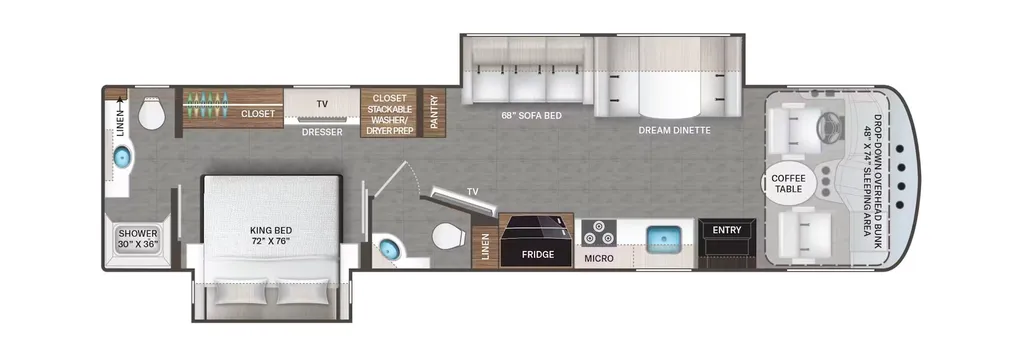 2025 Thor Motor Coach Windsport 35G floor plan