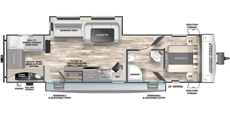 2023 Forest River Cherokee Alpha Wolf 30DBH-L - Floor plan