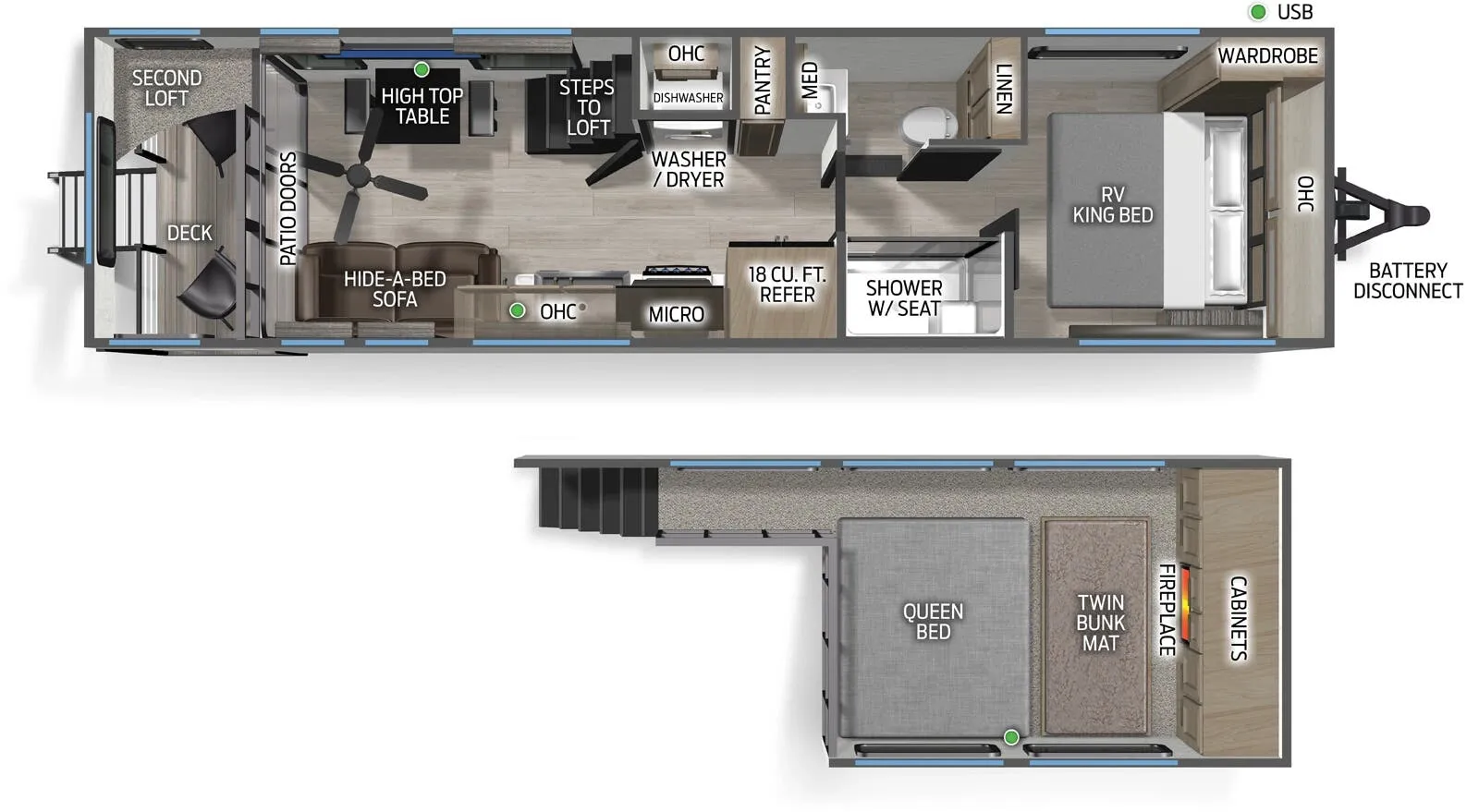 Forest River Cascade 20OGC floor plan
