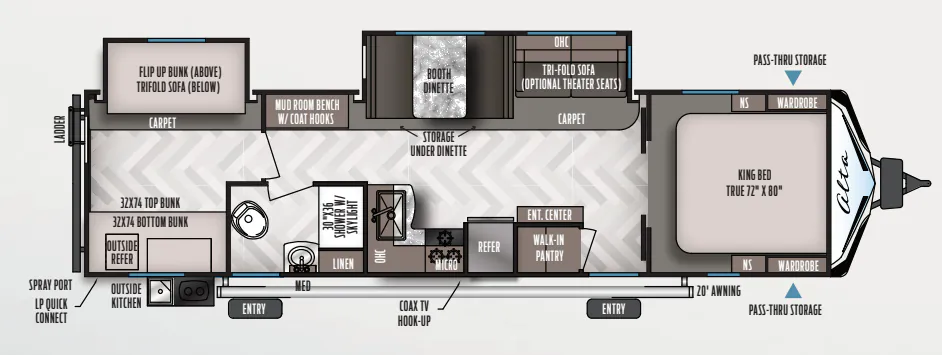 East to West Alta 3150KBH floor plan