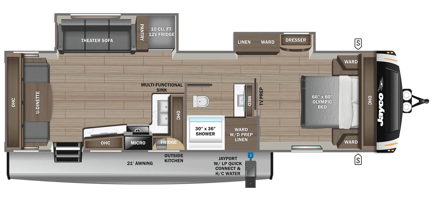 Jayco Eagle HT Travel Trailers 295RUCD floor plan