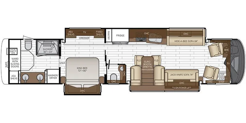 Newmar Essex 4521 floor plan